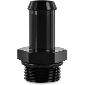 Mishimoto MMFT-075SW -12ORB to 3/4" Hose Barb Air-to-Water Intercooler Fitting, Black