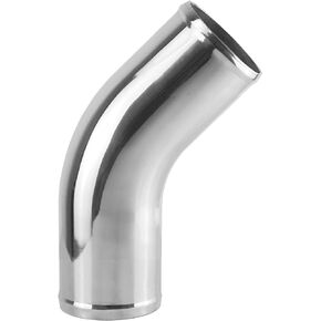 Ucreative 45 Degree Aluminum Alloy Tube Intercooler Pipe Air Intake Tube Silver Tone for Car OD: 4.0 Inch (102mm)