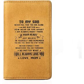 محفظة جيب RFID للابن من الأم أو الأب حافظة بطاقات الذاكرة هدية (بني 1) in Kuwait