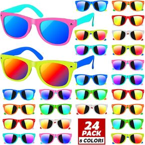 Kids Sunglasses Bulk,24Pack Kids Sunglasses with UV400 Protection,Kids Sunglasses Party Favors,for Bulk Pool Party,Beach Party,for Boys Girls Age 3-6