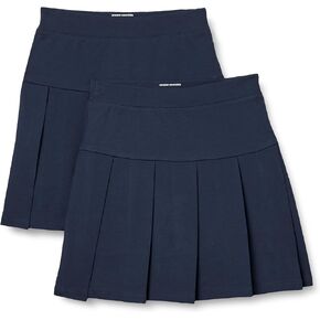 Amazon Essentials Girls' Uniform Pleated Scooter Skort, Pack of 2