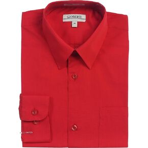 Gioberti Boys Long Sleeve Solid Dress Shirt