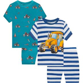 Cotton Pajamas Boys Short Pajamas Toddler Boys Pjs Summer Kids Sleepwear 18Months-12Years