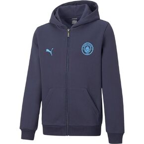 PUMA Manchester City Essentials Kids Full Zip Hooded Sweat