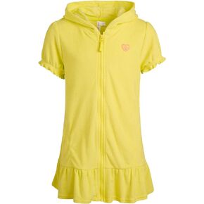 Girls' Swim Cover-Up – Kids Hooded Terry Beach Towel Robe – UPF 50+ Beach/Pool Bathrobe for Girls