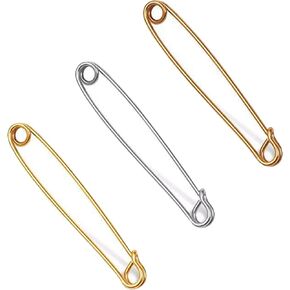 Collar Pins for Men Safety Pin Style Tie Bar for Wedding Business 3 Pcs