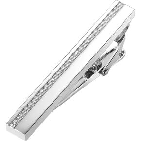 Tie Clip for Men Silver, 2 Inch Tie Bar Tie Pins and Clips for Skinny Tie, Unique Men Tie Clip Tie Clasp Silver Suitable for Father's Day Gift, Wedding Anniversary, Business Professional in Kuwait