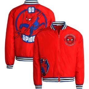 Marvel Boys' Avengers' Bomber Jacket - Spidey Spider-Man Hulk Iron Man Thor Captain America - Bomber Jacket for Boys (4-16)