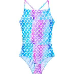 Girls Swimsuit One Piece Halter Bathing Suit Colorful Print Kids Summer Beach Sport Swimwear for 4-12 Years Old in Kuwait