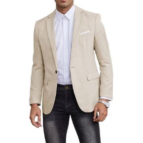 Casual Men's Blazer Jacket Slim Fit Business Wedding Prom Party Lightweight One Button Fashion Sport Coat