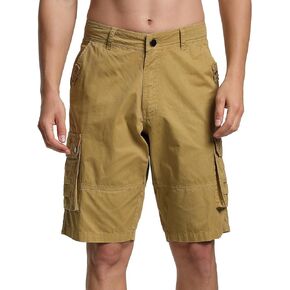Men's Cargo Shorts Relaxed Fit Below Knee Length Hiking Shorts with 6 Pockets