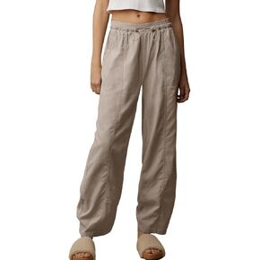 سروال باراشوت نسائي من Simplee سروال كارجو بخصر مطاطي برباط واسع الساق سروال فضفاض Y2k in Kuwait