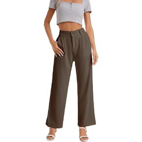 neezeelee Women's Wide Leg Dress Pants High Waisted Flowy Business Casual Trendy Work Pants Dressy Trousers