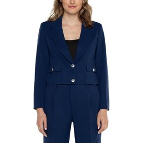 Liverpool Women's Petite Cropped Blazer Luxe Stretch Suiting