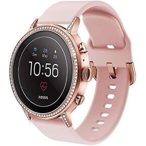 Bands Compatible with Fossil Women's Gen 5E 42mm Smart Watch, 18mm Quick Release Soft Silicone Fadeless Pattern Printed Floral Replacement Band for Fossil Q Venture Gen 4 HR/Gen 3, Leopard