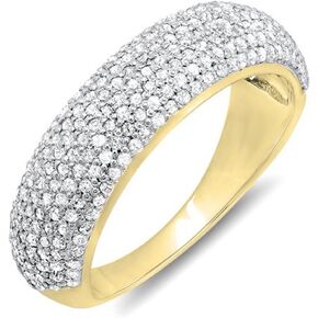 Dazzlingrock Collection 0.90 Carat (ctw) 14k Gold Round Diamond Anniversary Wedding Band Ring