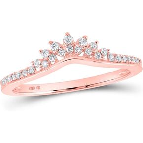 Jewels By Lux 10K Yellow Or White Or Rose Gold Womens Round Diamond Enhancer Wedding Band 1/6 Cttw, Womens Size: 5-10