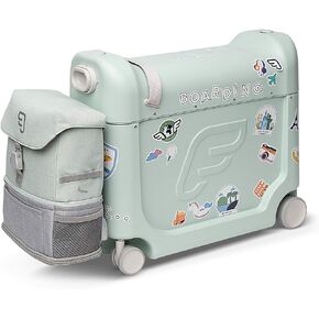 JetKids by Stokke Travel Bundle - Includes Kid’s Ride-On Suitcase & In-Flight Bed + Crew BackPack - Best for Ages 3-7