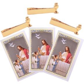 First Communion Tie Clip and Prayer Card Set, Set of 3, Sacramental Gift, Religious Accessory