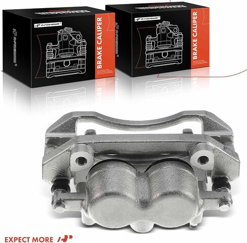 A-Premium Disc Brake Caliper Assembly with Bracket Compatible with Select Dodge and Mitsubishi Models - Dakota 2005-2008, Ram 1500 2006-2008, Raider 2006-2009 - Front Driver and Passenger, 2-PC Set in Saudi Arabia