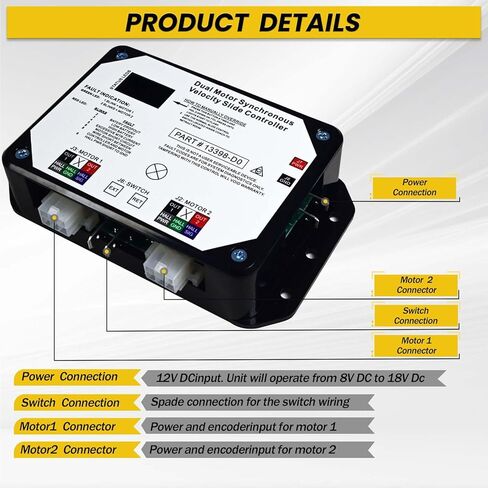 13398-DO Dual Synchronous Velocity Slide Controller Replacement for 13398-C2 Controller V-Sync II Compatible with Lippert in-Wall Slide-Out on RV，211852 in Kuwait