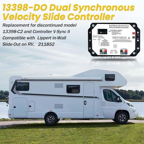 13398-DO Dual Synchronous Velocity Slide Controller Replacement for 13398-C2 Controller V-Sync II Compatible with Lippert in-Wall Slide-Out on RV，211852 in Kuwait