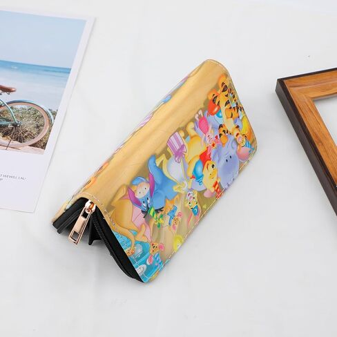 محفظة جلد بوه الخنزير الصغير من كارتون مع سلسلة مفاتيح بوه الدب النمر محفظة النقود المعدنية للنساء والفتيات (WA-Weini 2403) in Kuwait