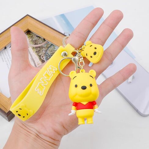 محفظة جلد بوه الخنزير الصغير من كارتون مع سلسلة مفاتيح بوه الدب النمر محفظة النقود المعدنية للنساء والفتيات (WA-Weini 2403) in Kuwait