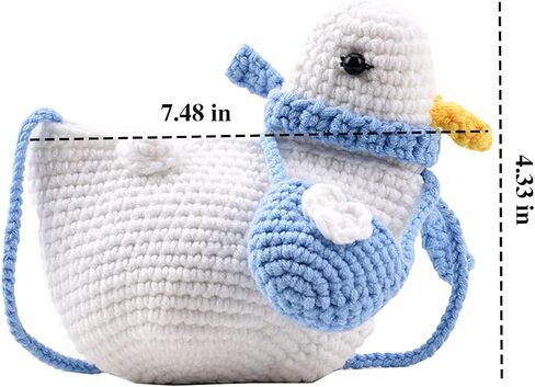 Handmade Duck Wallet, Kawaii Messenger Bag,Cute Coin Purse Women's Coin Purses and Pouches suitability Animal Purses for Little Girls (yellow) in Saudi Arabia