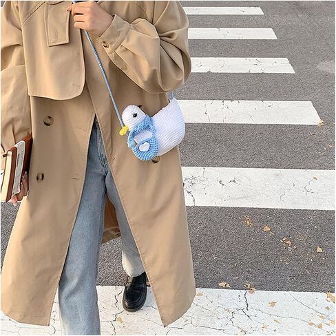 Handmade Duck Wallet, Kawaii Messenger Bag,Cute Coin Purse Women's Coin Purses and Pouches suitability Animal Purses for Little Girls (yellow) in Saudi Arabia