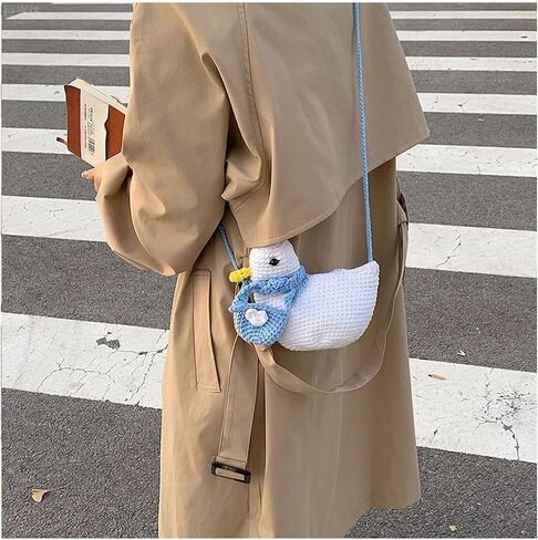 Handmade Duck Wallet, Kawaii Messenger Bag,Cute Coin Purse Women's Coin Purses and Pouches suitability Animal Purses for Little Girls (yellow) in Saudi Arabia