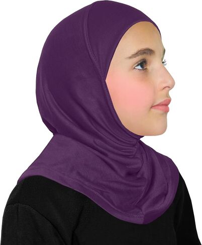 حجاب قطني للفتيات وشاح رأس أميرة للأطفال المسلمين جاهز للارتداء بسهولة فورية in Saudi Arabia