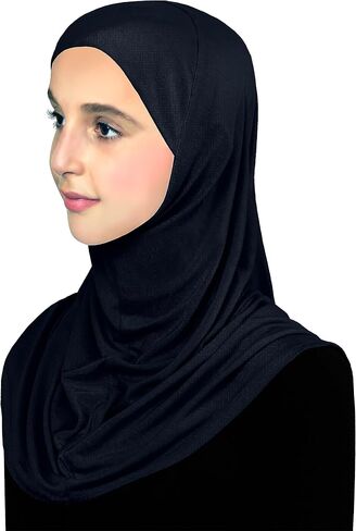 حجاب قطني للفتيات وشاح رأس أميرة للأطفال المسلمين جاهز للارتداء بسهولة فورية in Saudi Arabia