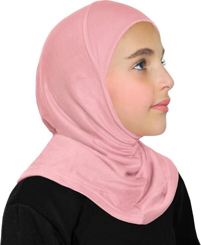حجاب قطني للفتيات وشاح رأس أميرة للأطفال المسلمين جاهز للارتداء بسهولة فورية in Saudi Arabia