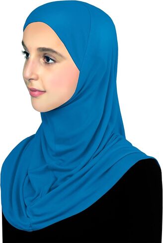 حجاب قطني للفتيات وشاح رأس أميرة للأطفال المسلمين جاهز للارتداء بسهولة فورية in Saudi Arabia