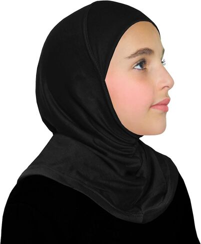 حجاب قطني للفتيات وشاح رأس أميرة للأطفال المسلمين جاهز للارتداء بسهولة فورية in Saudi Arabia