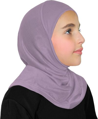 حجاب قطني للفتيات وشاح رأس أميرة للأطفال المسلمين جاهز للارتداء بسهولة فورية in Saudi Arabia