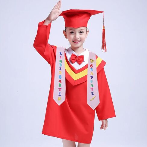 2024 Kids Children's Preschool Graduation Stole Sash,Unisex Colorful Printed Satin for Boys Girls Kindergarten Events Graduation Ceremony Party Favor Gift Photo Props School Class Decor Celebrations in Saudi Arabia
