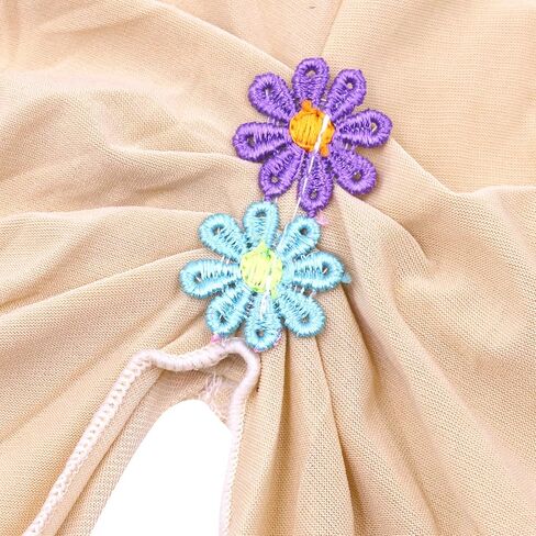 Kids Girls One Piece Muslim Hijab Scarf Floral Lace Hear Wrap Islamic Full Head Scarf Shawls in Saudi Arabia