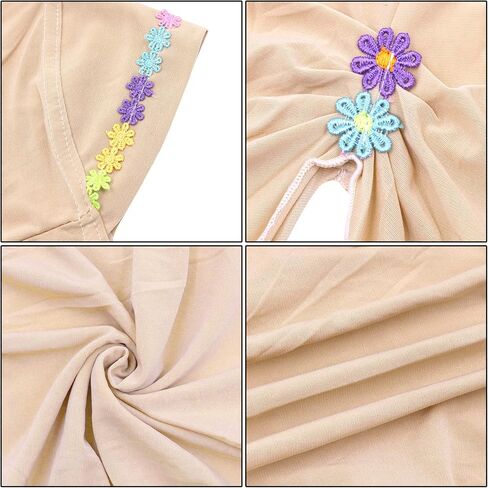 Kids Girls One Piece Muslim Hijab Scarf Floral Lace Hear Wrap Islamic Full Head Scarf Shawls in Saudi Arabia