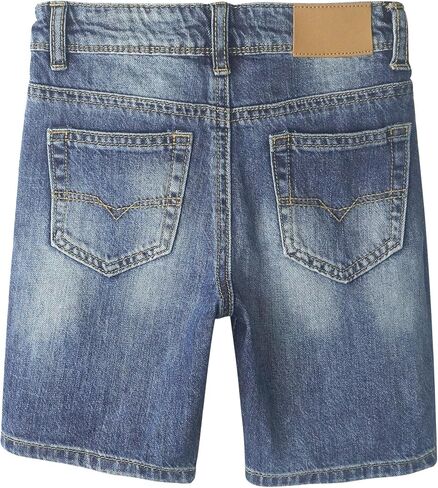 KIDSCOOL SPACE Little Big Boys Denim Shorts,Elastic Band Inside Ripped Knee-Length Jean Summer Pants in Saudi Arabia