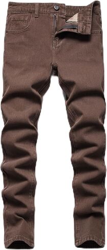 بنطال جينز ممزق ونحيف قابل للتمدد للأولاد، بنطال جينز عصري ومريح بقصة ضيقة للرجال الصغار النشيطين in Kuwait