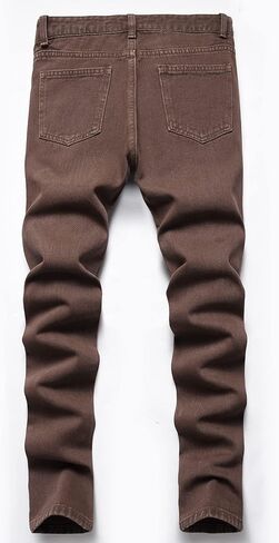 بنطال جينز ممزق ونحيف قابل للتمدد للأولاد، بنطال جينز عصري ومريح بقصة ضيقة للرجال الصغار النشيطين in Kuwait