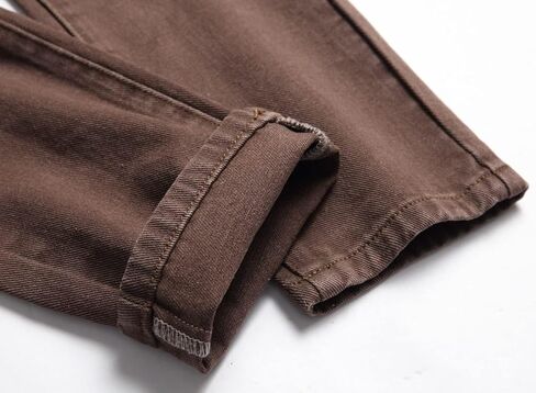 بنطال جينز ممزق ونحيف قابل للتمدد للأولاد، بنطال جينز عصري ومريح بقصة ضيقة للرجال الصغار النشيطين in Kuwait