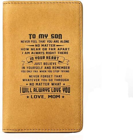 محفظة جيب RFID للابن من الأم أو الأب حافظة بطاقات الذاكرة هدية (بني 1) in Kuwait