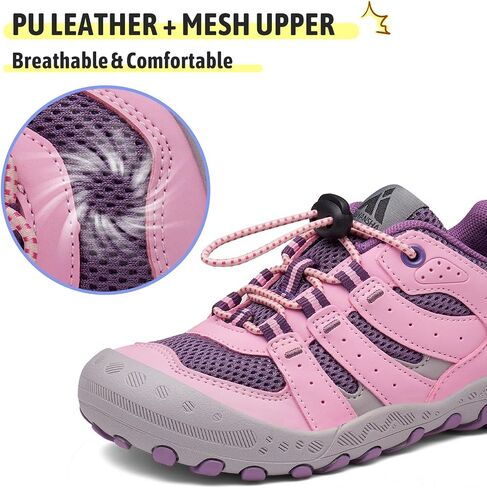 Mishansha Kids Hiking Boots Toddler Girls Boys Hiking Shoes Water-Resistant Anti-Collision Non-Slip Athletic Outdoor Trekking Boots in Saudi Arabia