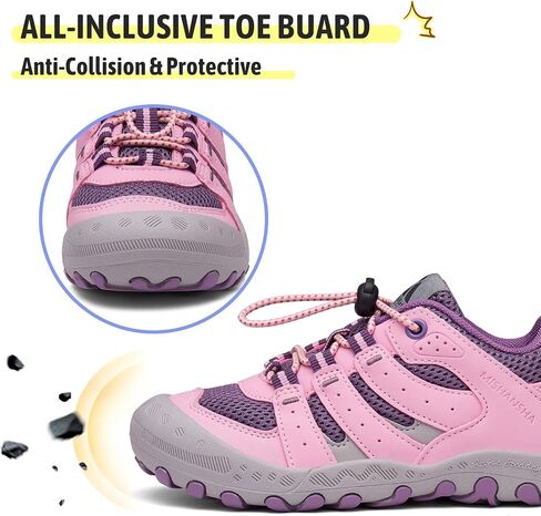 Mishansha Kids Hiking Boots Toddler Girls Boys Hiking Shoes Water-Resistant Anti-Collision Non-Slip Athletic Outdoor Trekking Boots in Saudi Arabia