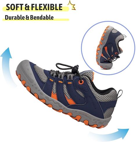 Mishansha Kids Hiking Boots Toddler Girls Boys Hiking Shoes Water-Resistant Anti-Collision Non-Slip Athletic Outdoor Trekking Boots in Saudi Arabia
