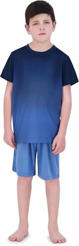 طقم بيجامة للأولاد من US Angels مكون من 3 قطع، طقم بيجامة للأولاد الكبار، بنطلون بيجامة للأولاد، شورت بيجاما، مقاس 8، مقاس 10-12، مقاس 14-16 in Kuwait