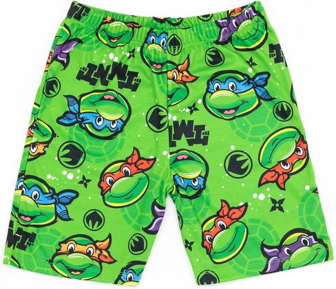 Teenage Mutant Ninja Turtles Boys Pyjama Set | Kids Black & Green T-Shirt & Shorts Nightwear Pajamas | TMNT Sleepwear PJs in Saudi Arabia